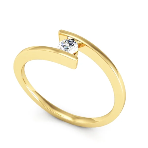 Anel Noivado Fascino Ouro 18K