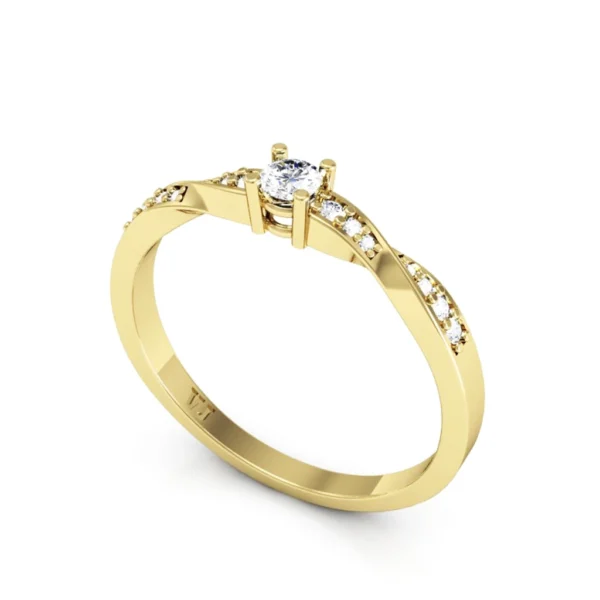 Anel Noivado Ispirazione Ouro 18K