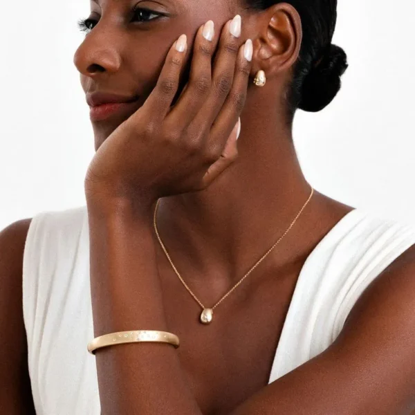 Bracelete 1 Com Topázio Em Prata 925 Com Banho De Ouro Amarelo 18k - Image 2