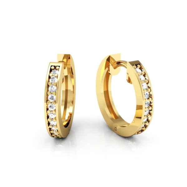 Brinco Argola Prata ou Ouro 18K Grande Com Pedras